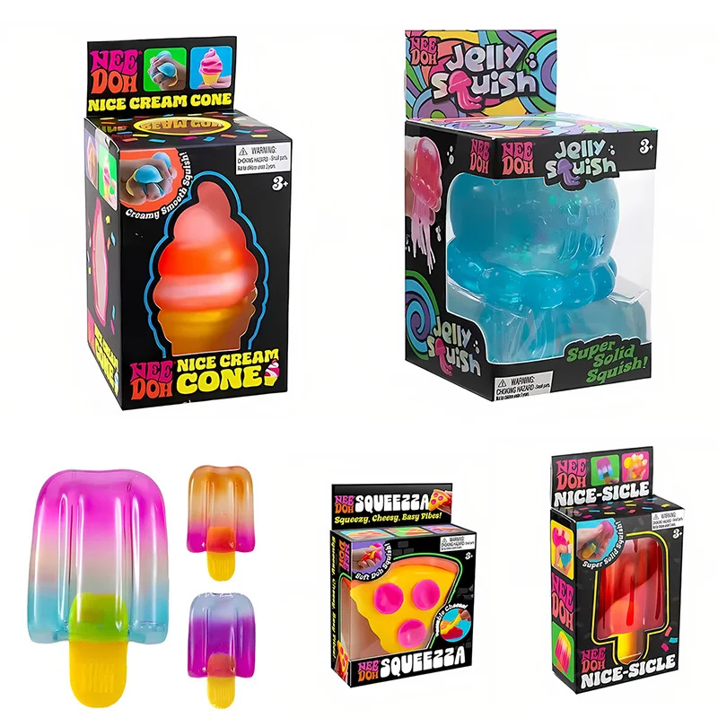 Needoh Squeezza Pizza Squishy Fidget Toy Soft Doh Squeeze Stress Relief Sensory Toy For Adults Anti Anxiety Slow Rebound Toy