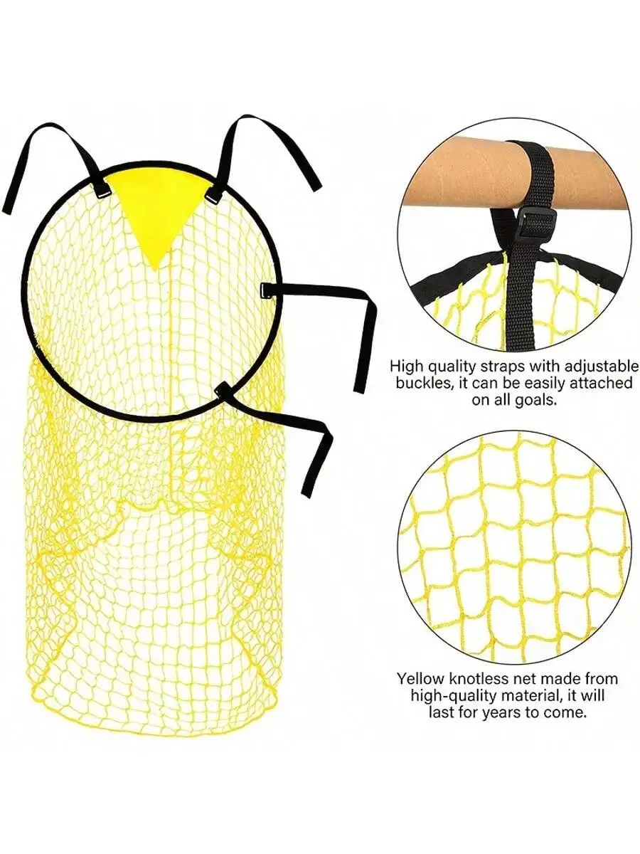 1 حقيبة شبكية لرماية أهداف كرة القدم، هدف ممارسة الرماية ركلة الزاوية الحرة، شبكة مساعدة رماية كرة القدم المحمولة #3