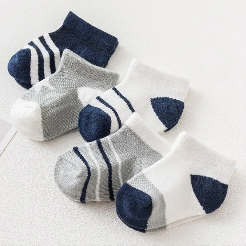 5Pair Summer Thin Cotton Children's and Baby Socks