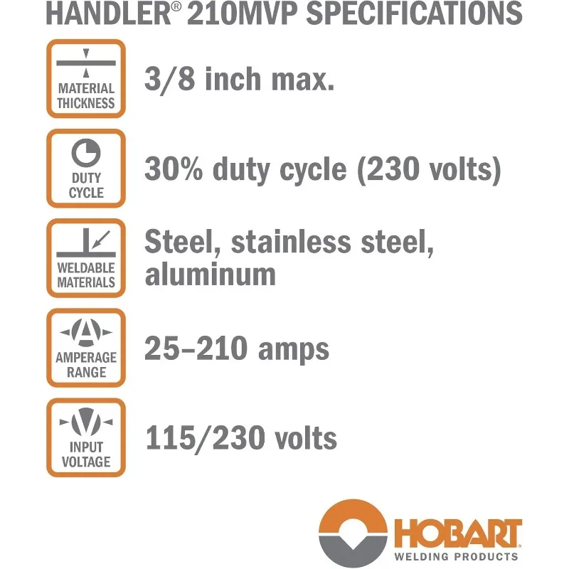 Hobart 500553 Handler 210 MVP MIG Welder - Empower Your Welding with Precision and Power Small