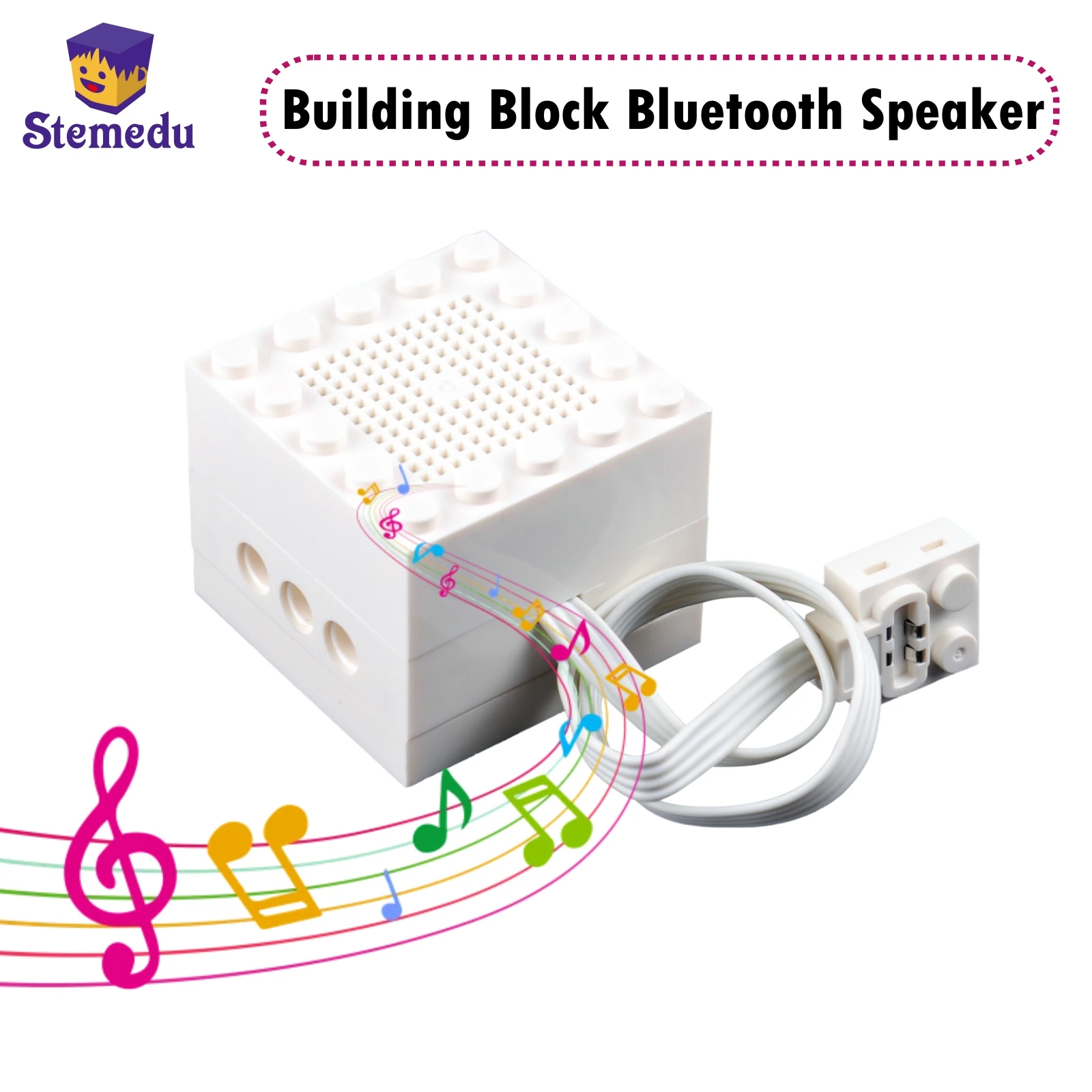 Blok konstrukcyjny Głośnik Bluetooth Moduł dźwiękowy Kreatywna muzyka Odtwarzany MOC Pociąg samochodowy Modyfikacja pozytywki Kompatybilny z legoeds