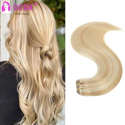 Human Hair Weft Extensions For Woman Straight Hair Extension Weft Human Hair Bundles Blonde Hair Weft Extensions 26 Inch 100g