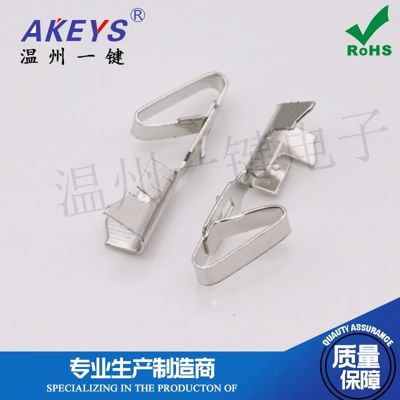 10 pcs VH3.96 Languette Spacing 3. 96MM Crimping Terminal Cold-Pressed Terminal Metal Languette Terminal (50)