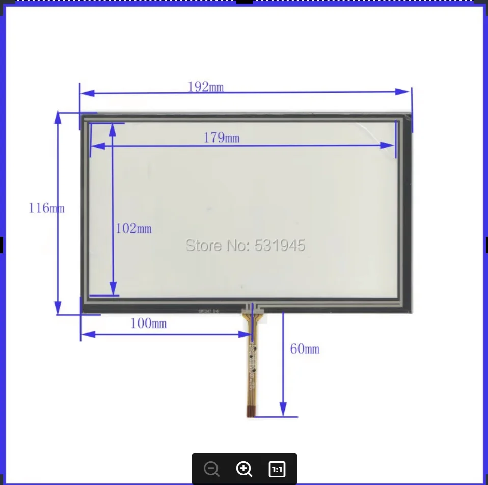 ZhiYuSun NEW Resistive tinch touch screens 8 inch 4 lines touch screen 192* 116mm screen   XWT247 GLASS
