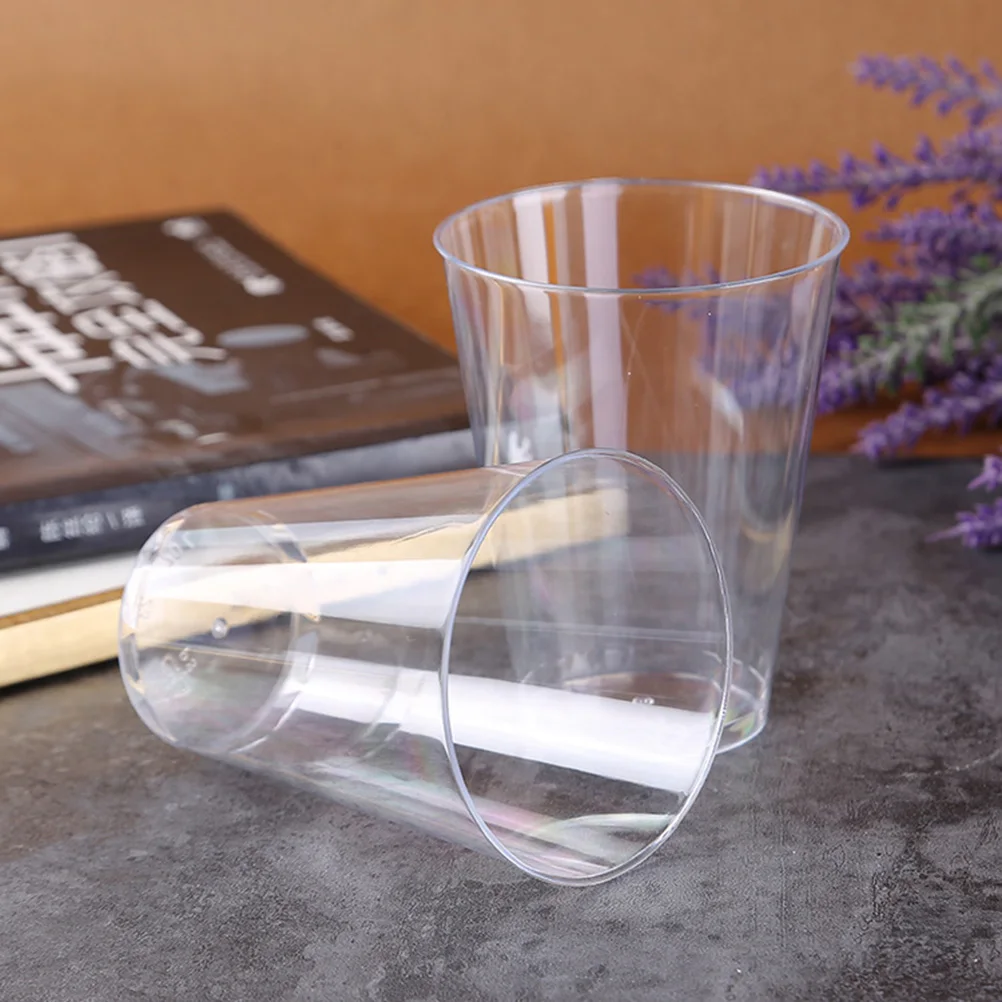 

20 Pcs 8OZ 250ML Disposable Transparent Hard Plastic Tasting Cups Thicken Drinking Cups Tumblers for Wedding Party