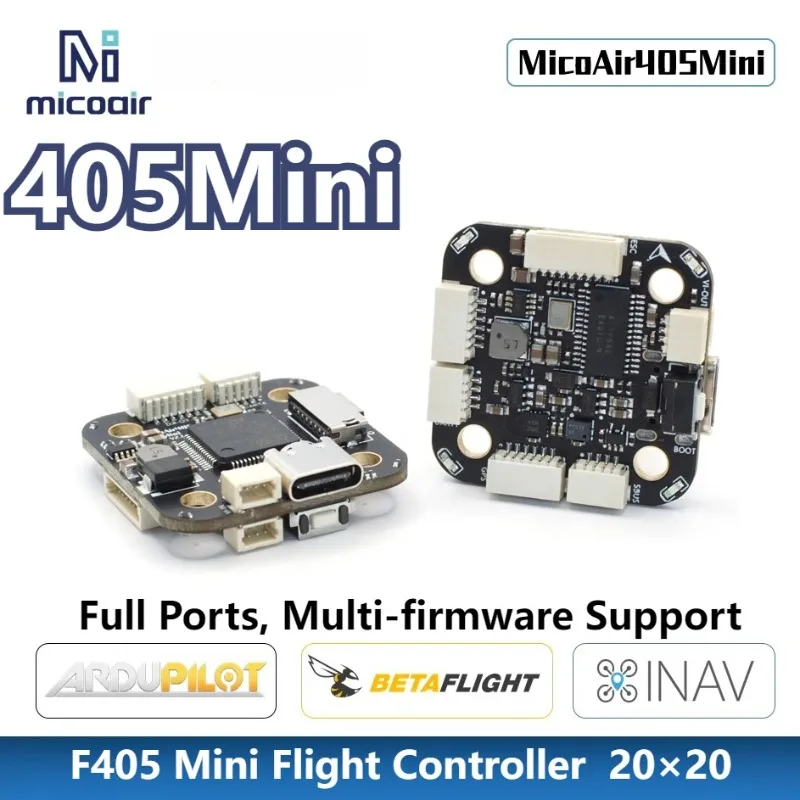 

MicoAir 405 Mini FPV DroneS Flight Controller 20x20 Stack Маленький размер для RC Racing Drones Freestyle O3 Совместимые игрушки для хоббистов