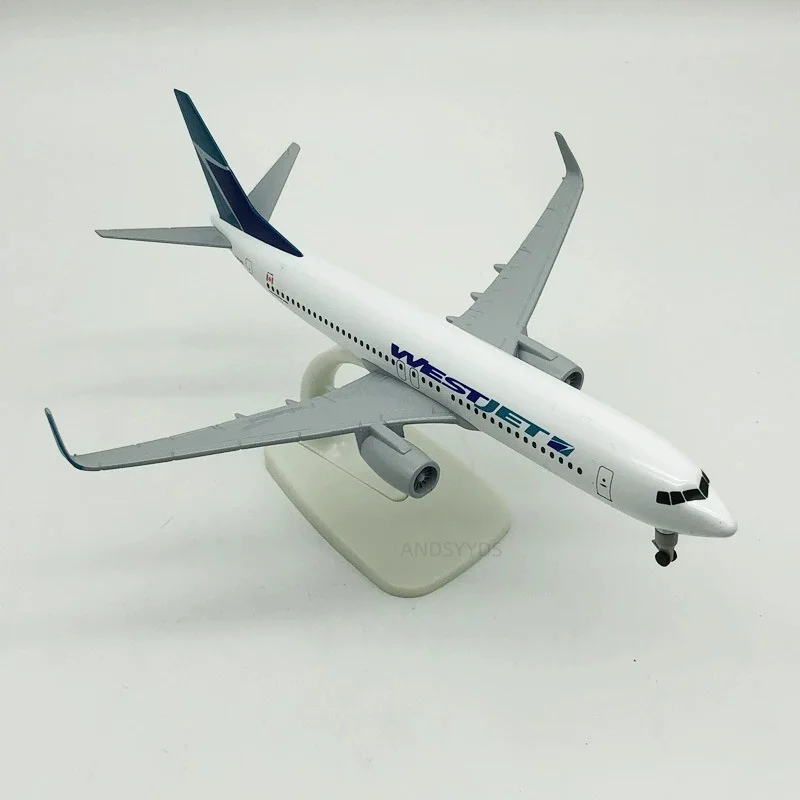 Simulation 737 Aircraft Model Canada WestJet B737 child toy plane 20cm Alloy Metal Airplane diecast collectible miniatures