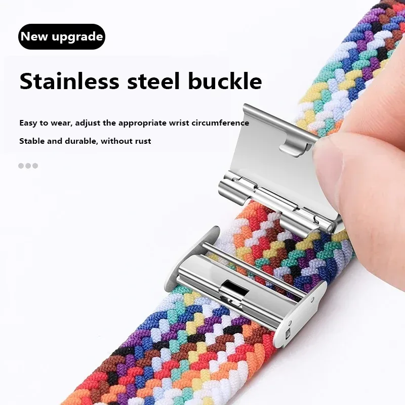 20mm 22mm cinturino in nylon intrecciato Solo Loop cinturino per Samsung Galaxy Watch 4 6 Classic 5 pro 42mm 46mm Amazfit gts 2 cinturino correa