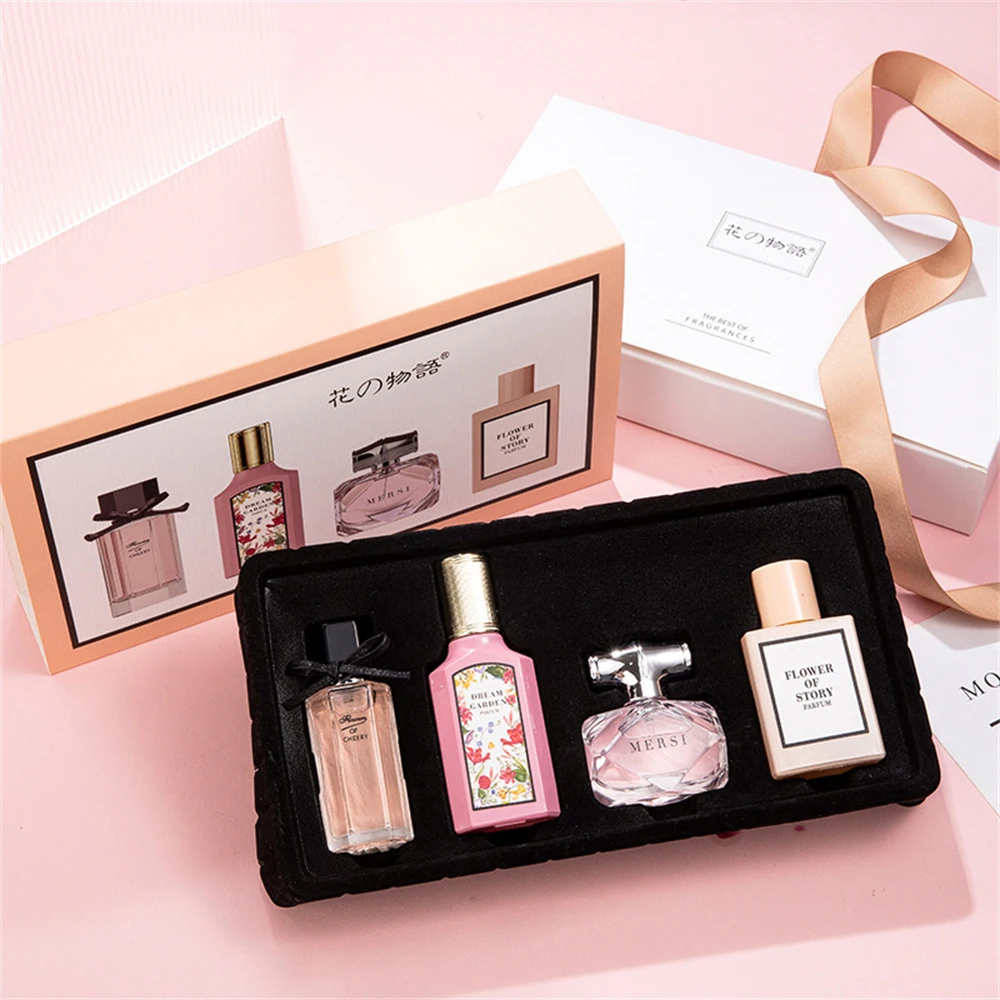 Brand Women Perfume 110ml Gift Box Four Piece Set Eau De Parfum Unisex Pheromone Perfumes Feminino Lasting Scent Health Beauty