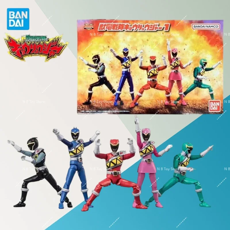 

Bandai Original Shodo Super Sentai Anime Figure Zyuden Sentai Kyoryuger Action Toys for Children's Christmas Gift Model