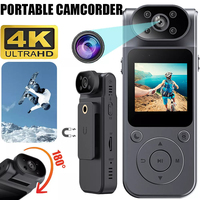 4K 1080P HD Wifi Mini Camera 180 rotatable lens Handheld Back Clip Law Enforcement Body Camera Smart Portable Camera CarRecorder