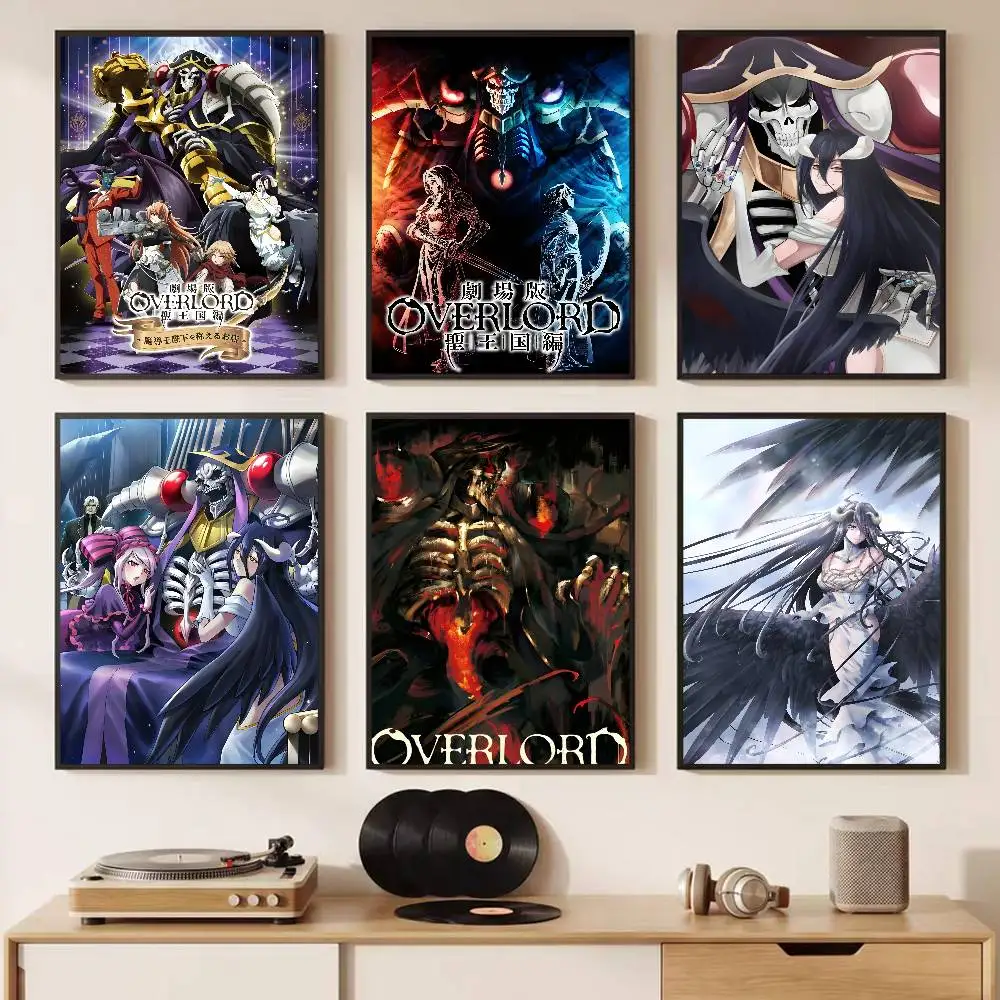 Anime O-Overlord DIY Wall Poster Room Decor Waterproof Sticky For Home Bar Wall Art Decoration