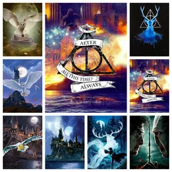 5d Diy Diamond Air Painting Harry Potter Magci Castle Owl New Collection Embroidery Jewelry Home Decor Mosaic Cross Stitch Gift