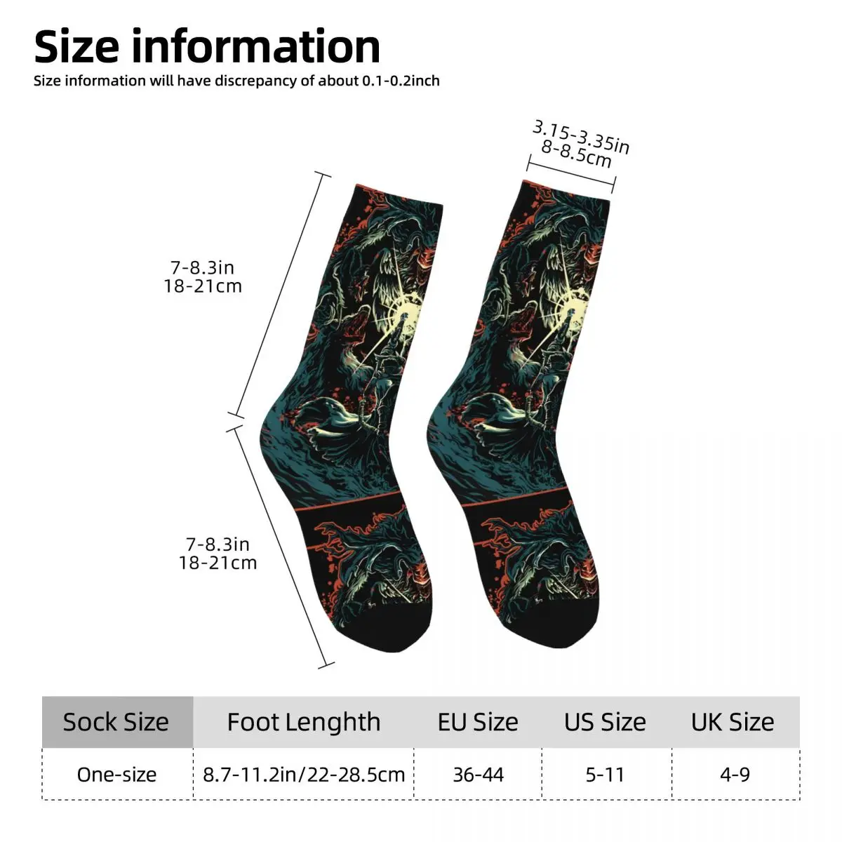 Calcetines de compresión Retro Bloody Beast para hombre, calcetín Unisex con estampado sin costuras, estilo callejero, Dark Souls, novedad