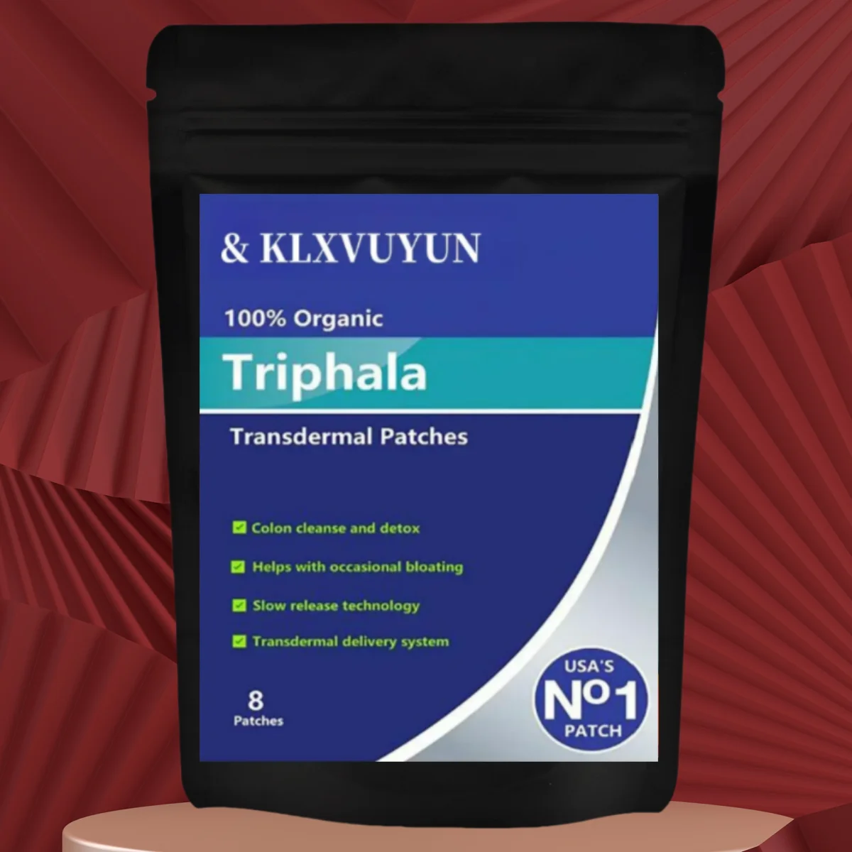 100% Organic Triphala-5000mcg ( Strength) Colon Cleanse And Detox - Transdermal Patches. Patches Made In Usa. 8 Weeks Supply