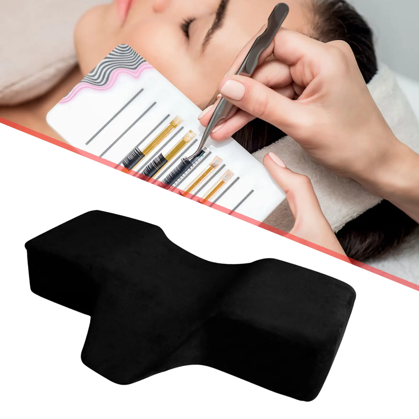 Professional EyeLash Memory Foam Neck Pillow Grafting Eyelash Groove Ergonomic Curve Neck Pillow For Makeup Beauty Salon Home