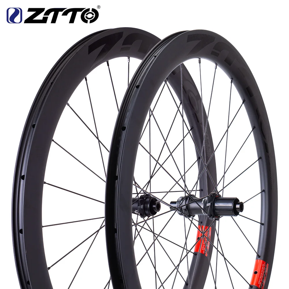 Road Bike Carbon Fiber Tubeless Disc Brake Wheelset 38mm 45mm 50mm Aero Rim 142 Thru Axle 6 Pawls Hub R1 Bicycle Wheel