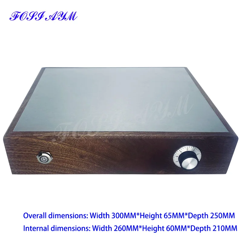 300*65*250mm FOSI AYM Sapele Wood Frame Aluminum Amplifier Case Preamplifier Chassis Vacuum Tube Amplifier Chassis Shell DIY Box