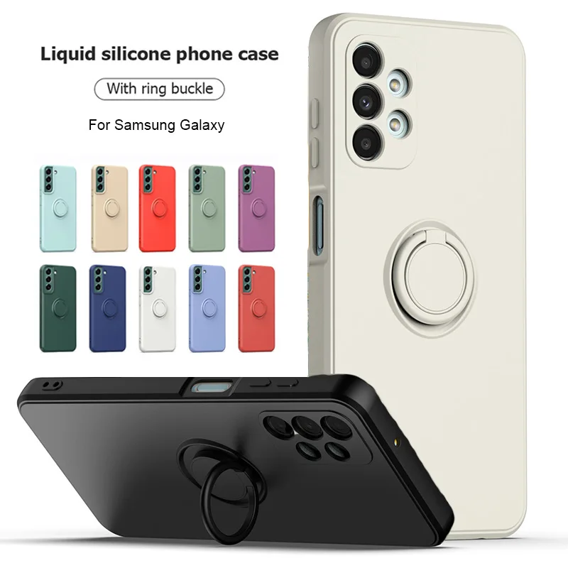 Etui na telefon z uchwytem pierścieniowym do Samsung Galaxy S25 Ultra S24 S23 S22 S21 Plus A13 A52 A53 A54 TPU Soft Back Cover