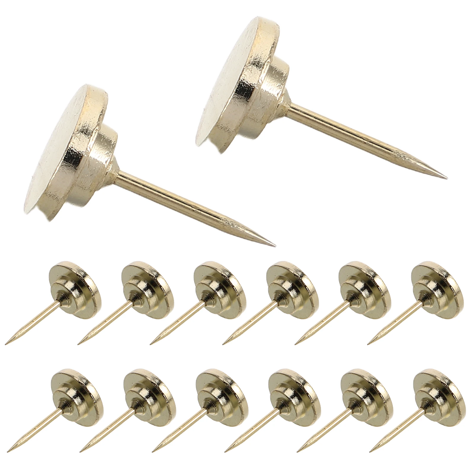 

50 Pcs Thumbtack Zinc Alloy Flat Head Push Pins for Photo Display Cork Board Decorative Map Marking Tacks