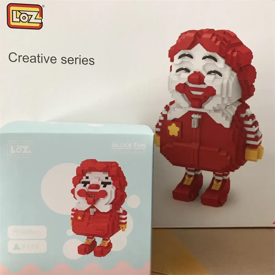 LOZ Mini Blocks Cartoon Chown Building Bricks Toy Joker Anime Auction Figure Juguetes Children Toy Gifts for Girls Present 9050