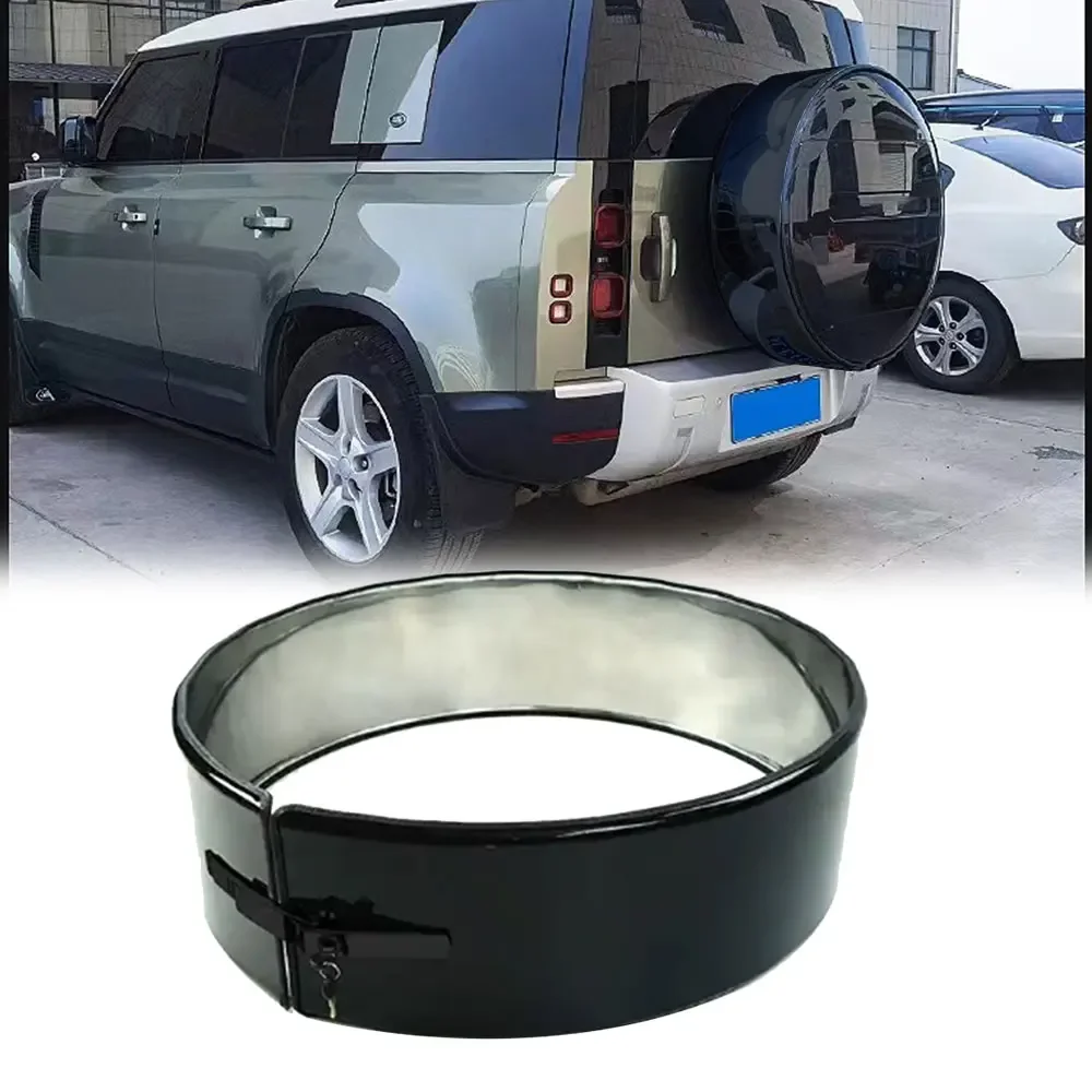 Spare Tyre Cover Spare Wheel Guard Protector Chrome Storage Bag Tire Cover Ring For land rover defender 90 110 2020-2023