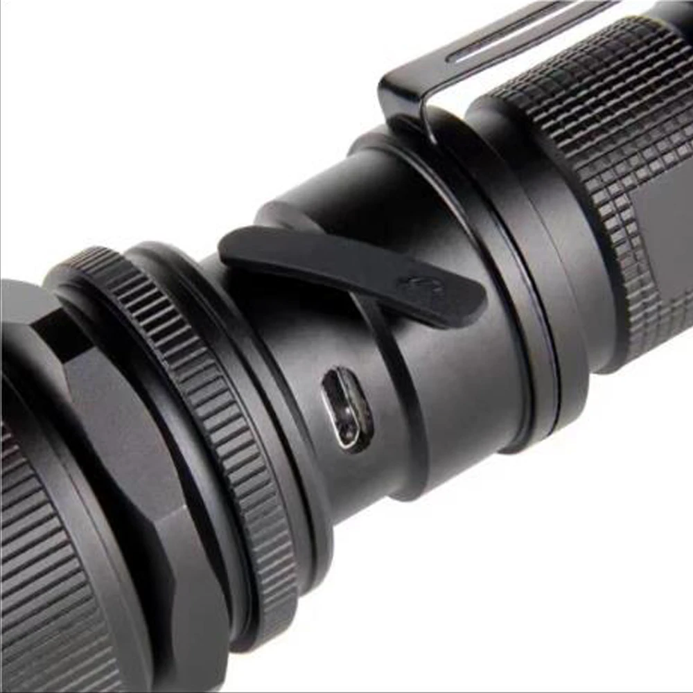 Super bright Tactical LED Flashlight USB Rechargeable Zoomable Waterproof Headlamp 5 Modes 18650 lighting Flash light