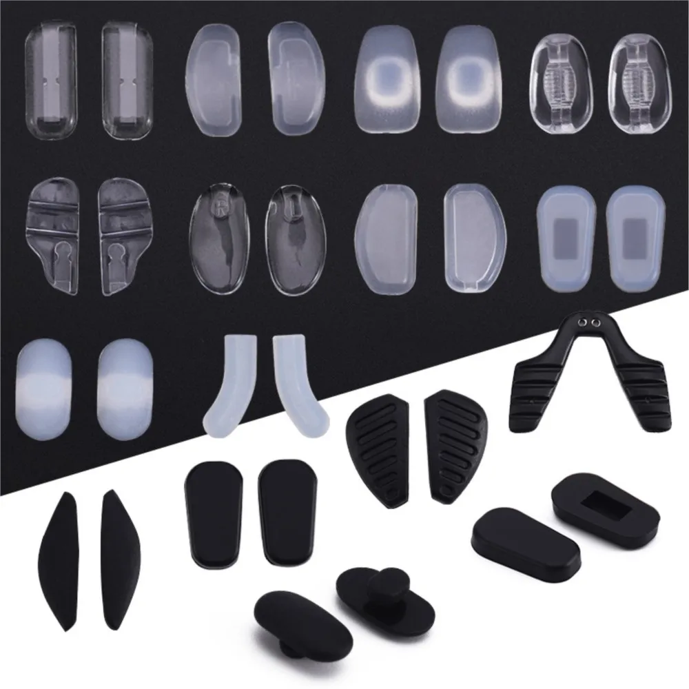 50pairs Silicone PVC Glasses Eyeglasses Nose Pads Optical Frame Repair Accessory Part Push In Insert Type