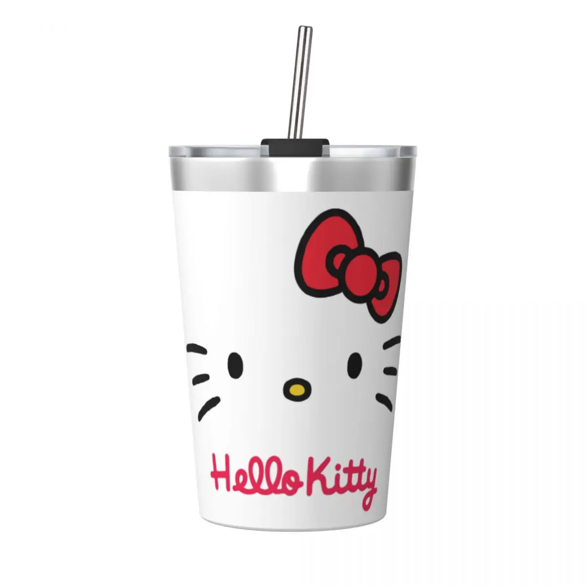 Hello Kitty Mugs Tumbler 12oz Stainless Steel Sanrio Accessories Insulated Mug Cups With Straw for Cold Hot