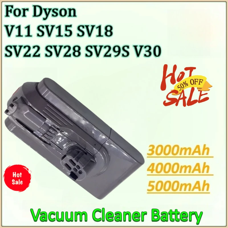 

New 18650 25.2V 5000mAh Lithium Ion Battery for Dyson V11 SV15 SV18 SV29 SV30 SV22 SV28 Vacuum Cleaner Batteries Accessories