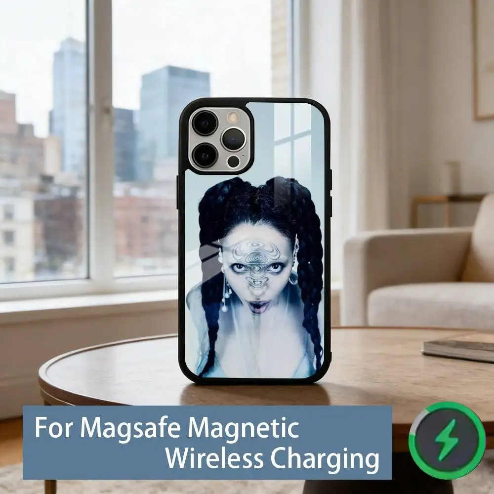 Singer F-FKA T-Twigs Phone Case For iPhone17,16,15,14,13,12,11 Plus,Pro Magnetic For Magsafe Wireless Charging