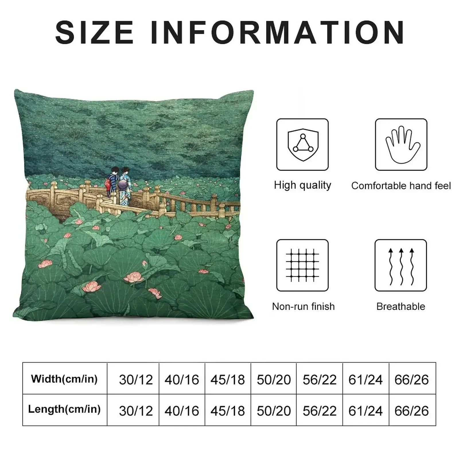 Kawase Hasui - The Pond at Benten Shrine in Shiba Throw Pillow Anime Pillowcase pillow