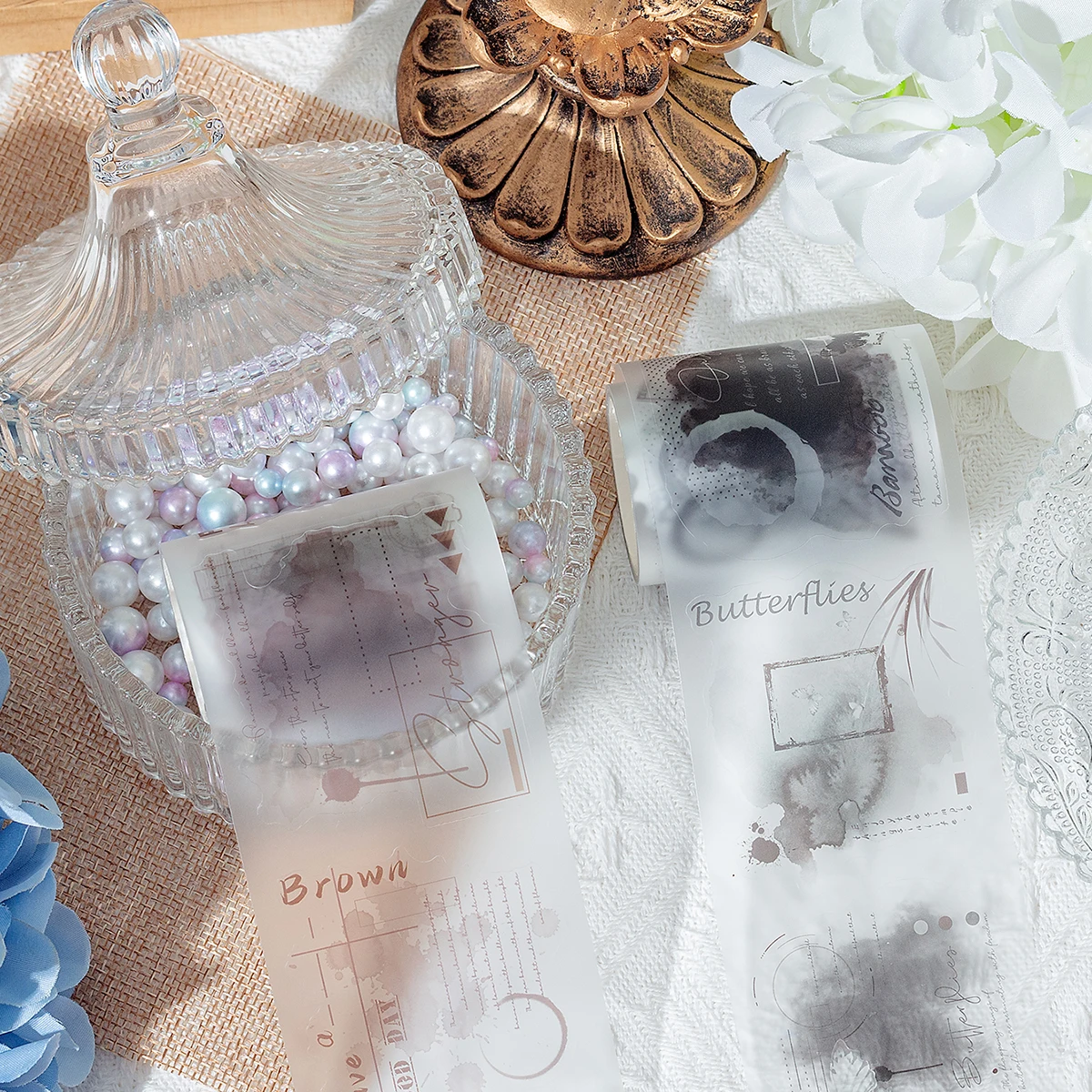 6ロール/箱、クリエイティブな落書きステッカーテープ、DIY、ノート、ギフトボックスの装飾に適しており、スタイリッシュで美しいです。