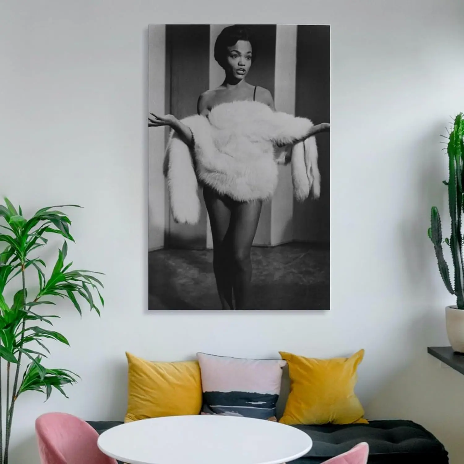 ملصق مطبوع عتيق باللونين الأبيض والأسود من Eartha Kitt (10) ملصق قماشي جدار صورة فنية يطبع صورة معلقة ديكو