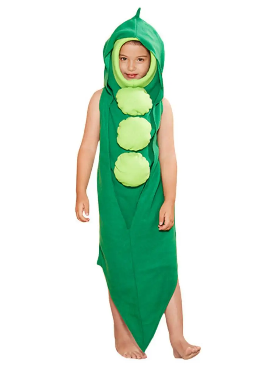 Nieuwe Halloween Festival Prestatie Pak Par Podium Rollenspel Cosplay Erwt Spons Onesie Kostuum Polyester Lente 2023