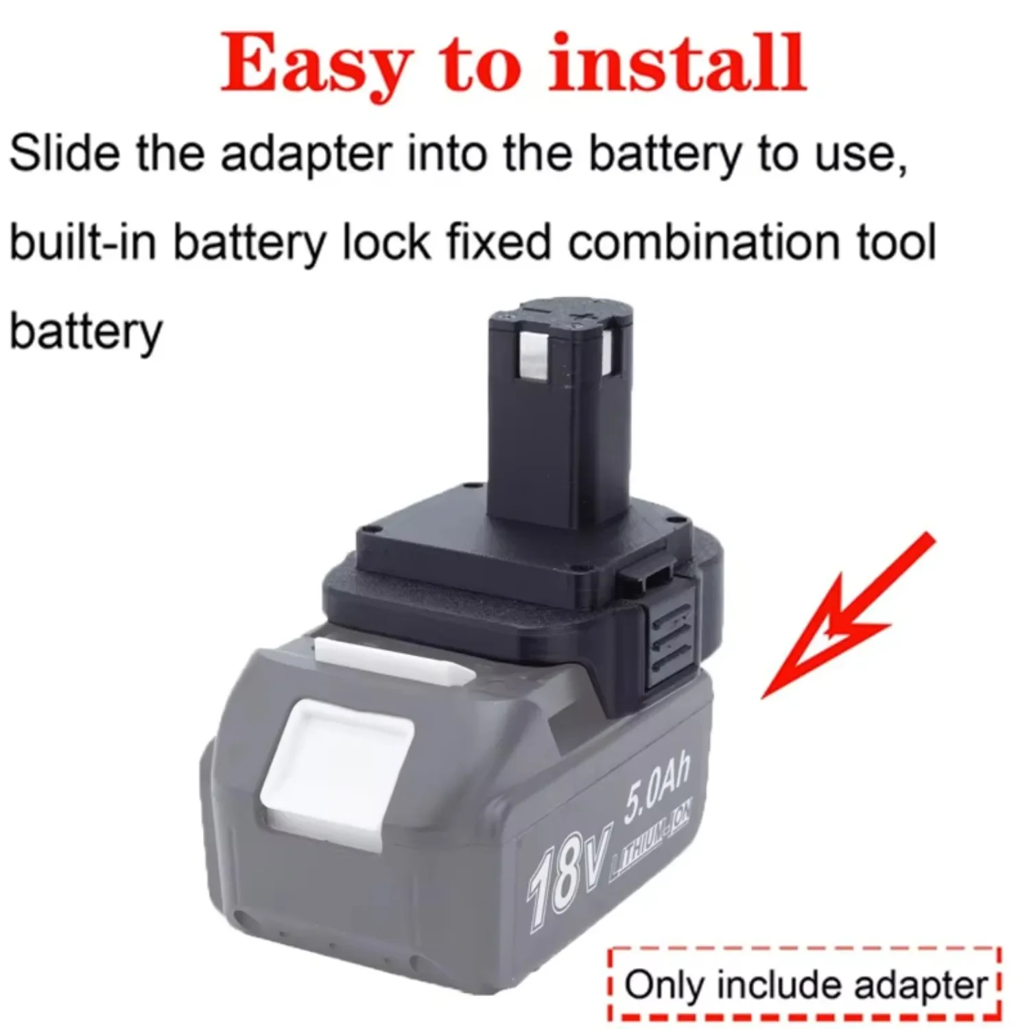 Battery Adapter For Makita 18V Li-ion Battery Convert To Ryobi 18V Series Cordless Portable Power Tools Converter（NO Battery）