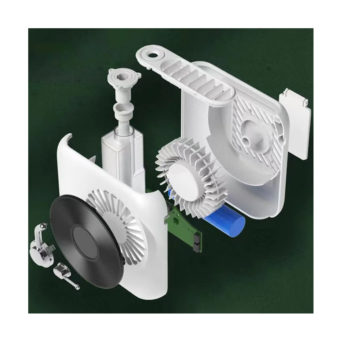 Портативный ретро-вентилятор для камеры, настенный ручной вентилятор с шеей для рабочего стола, офиса, зеленый