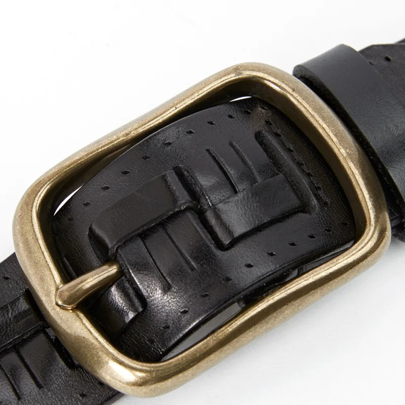 38cm-メンズ本革ベルト-新型銅製バックル-レザーベルト-男性用-韓国風-編み込み-ヴィンテージベルト-おしゃれ-カジュアル-ジーンズ用ストラップベルト