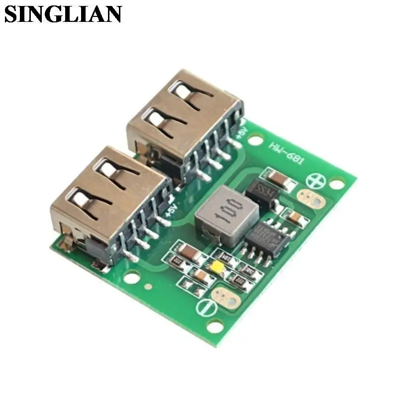 Dual USB Output 9V/12V/24V To 5V 3A DC-DC Vehicle Charging Board Step-down Voltage Stabilizing Charging Module