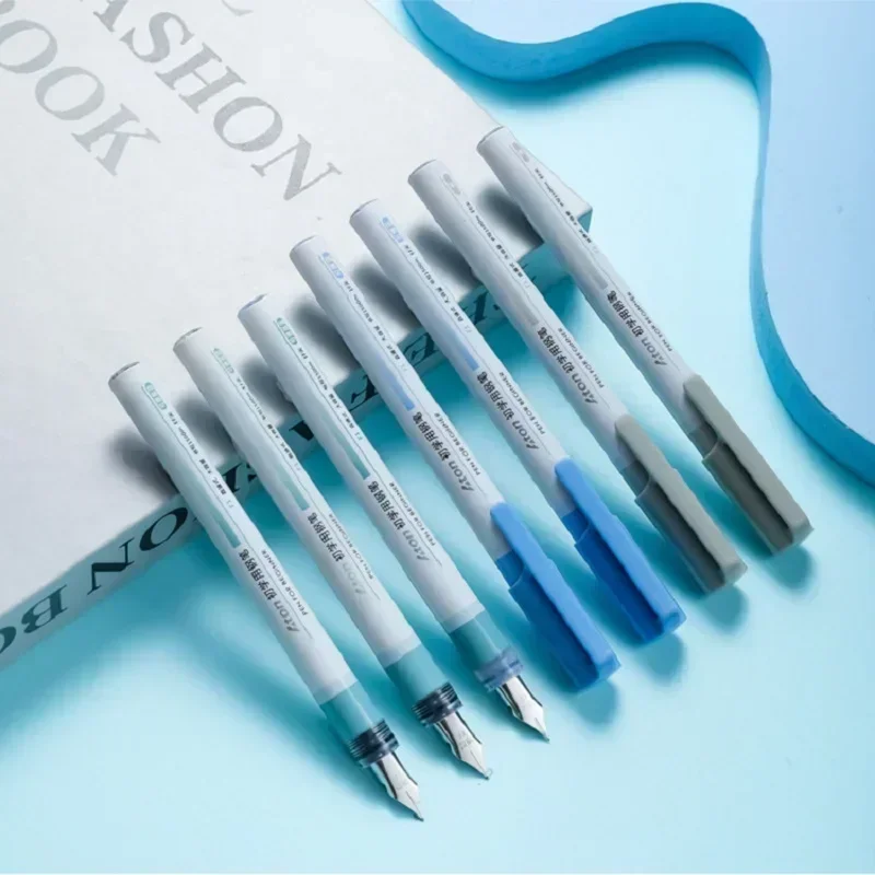 2025 Large-capacity Straight Liquid 5 Sets Fountain Pen Three Colors Available No Replacement Ink Bags School Office Supplies