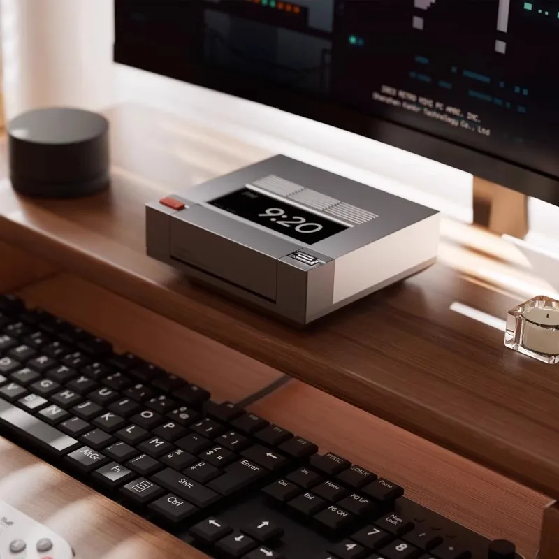 كمبيوتر صغير Am02 Amd Ryzen 8845hs 1 تيرابايت 32 جيجابايت مع 4 بوصة متعددة الوظائف تعمل باللمس شاشة ثانوية وحدة تحكم ألعاب ريترو سطح المكتب مضيف صغير