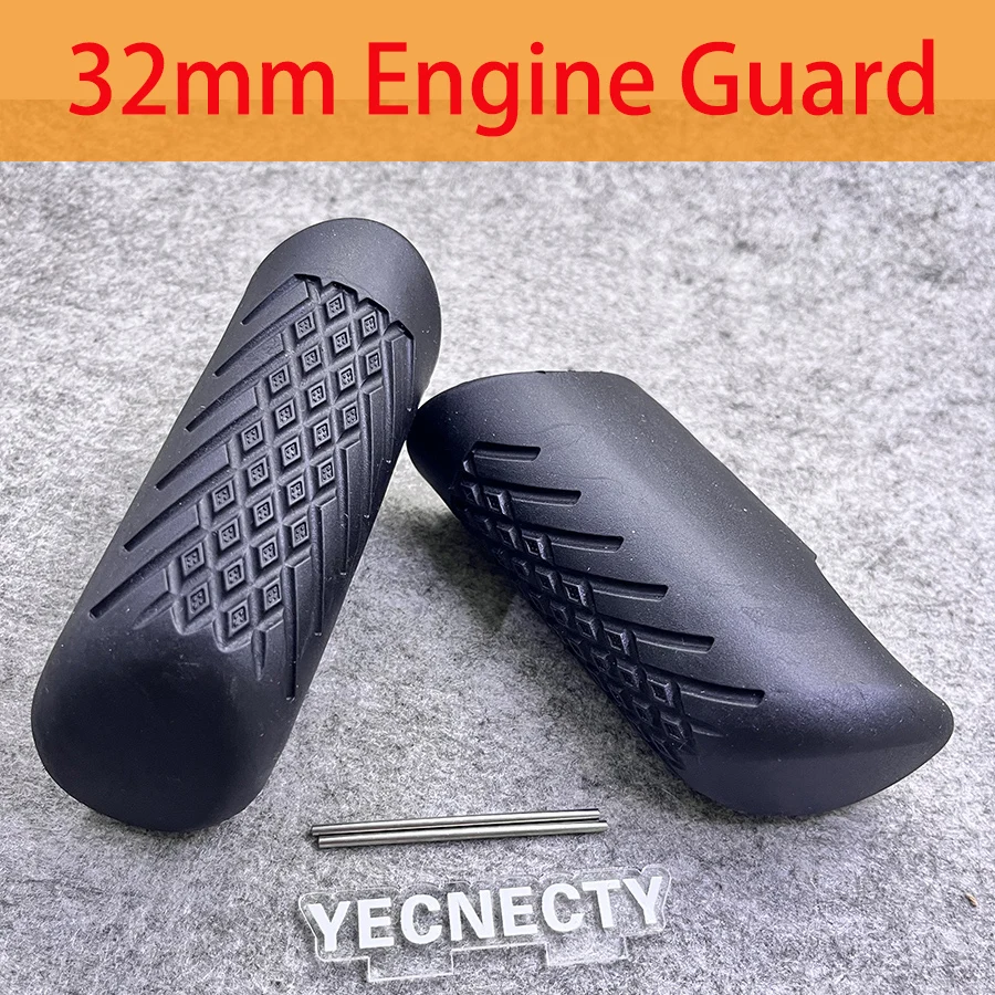

32MM Universal Motorcycle Front Bumper Crash Bar Protector Engine Guard Rubber Cover For Harley Triumph Cafe Racer Benelli