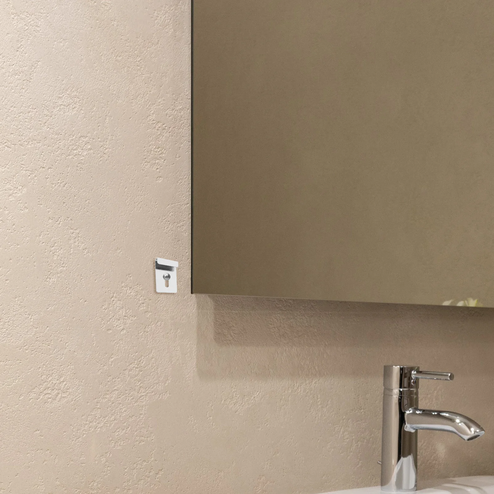 

8Pcs Glass Clips Mirror Wall Brackets Sturdy Mounting Clips for Frameless Mirror Bathroom Shelf Holder Glass Clamp