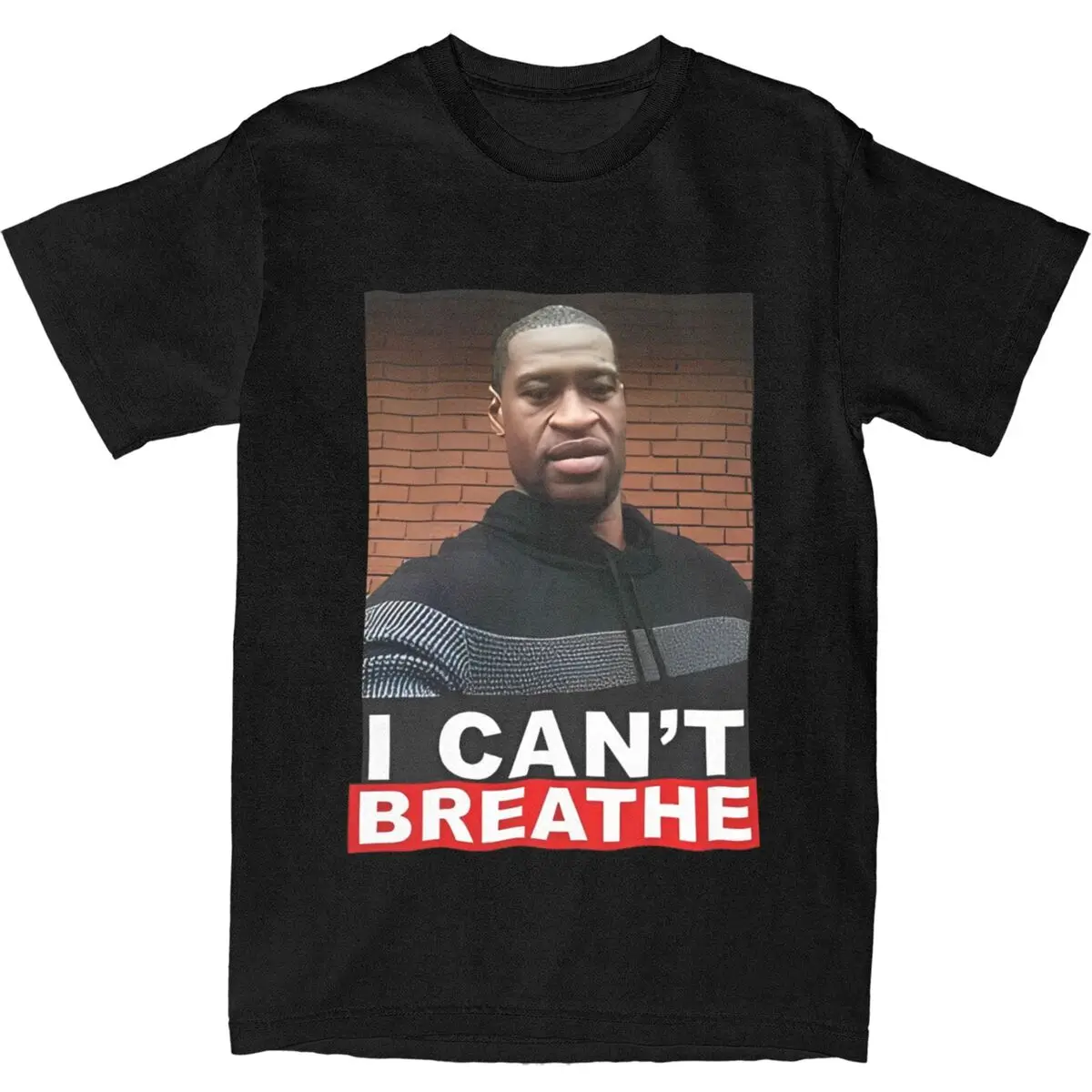 

I Cant Breathe George Floyd White Geek Letter T Shirt Men African American Cotton T-Shirts Round Neck Tee Shirt Plus Size Tops