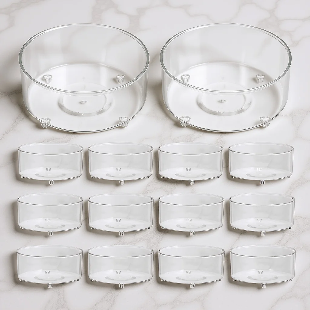 

100Pcs Clear Cups Bulk Heat Resistant Simple Design Steady Base for Different Candles Holder Votive Cups