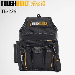 TOUGHBUILT TB-229 General Electrical Tool Kit Wear Resistant Portable 3-pockets With Soft Padded Waist Belt Shoulder Strap Bag