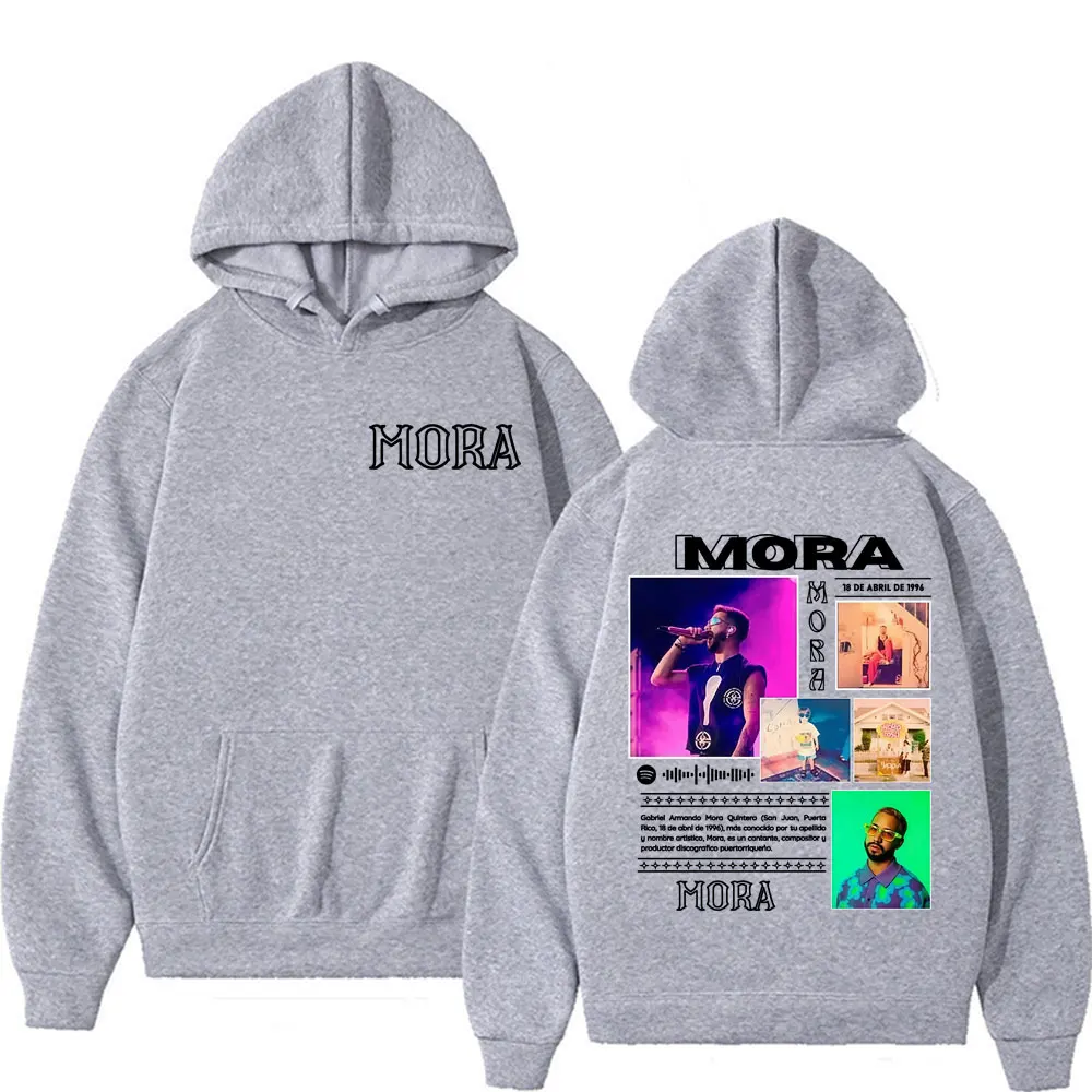 بلوفرات Mora Lo Mismo De Siempre Album Tour Merch بلوفرات للرجال والنساء موضة ريترو ستريت محب بلوزات كبيرة الحجم بغطاء للرأس للخريف