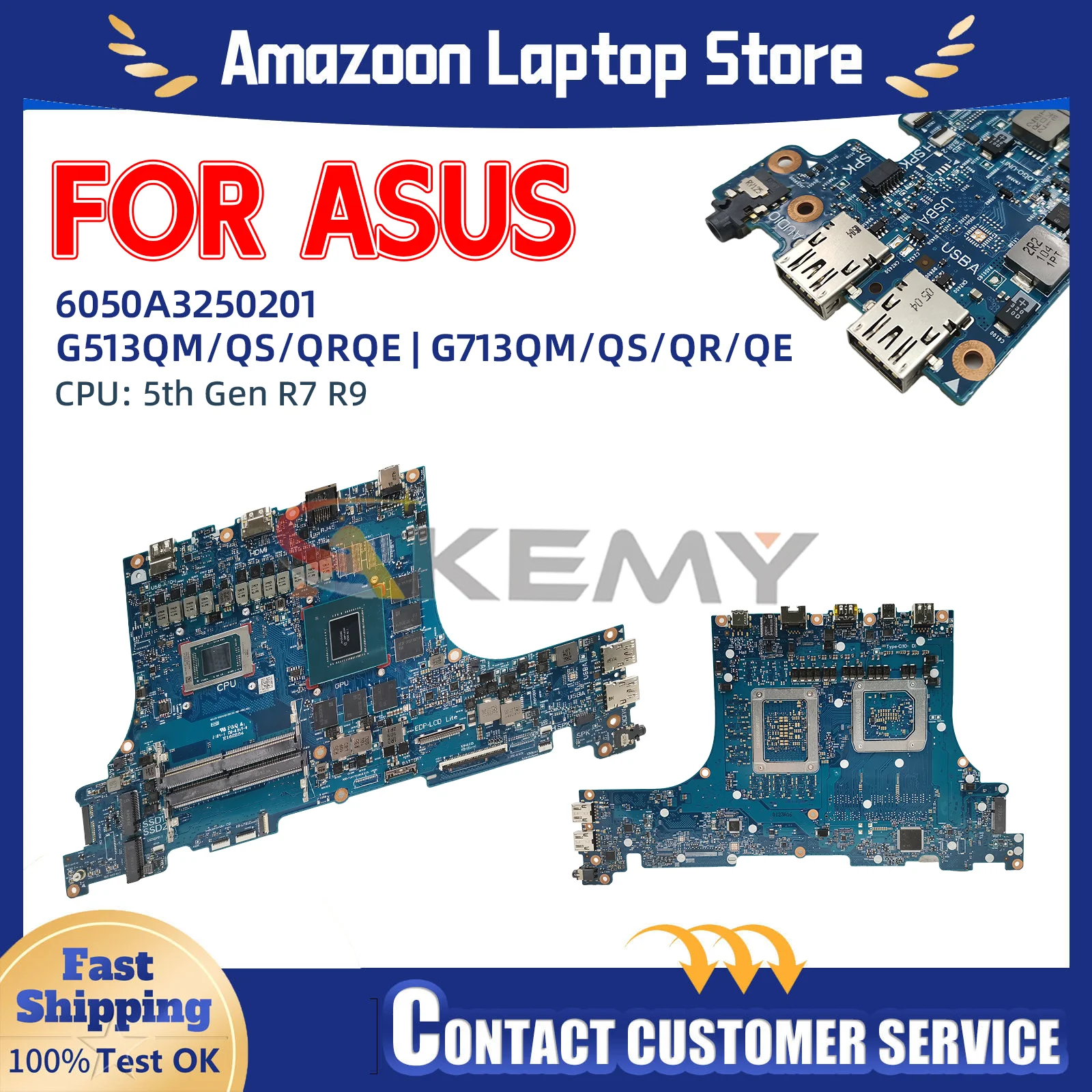 

For ASUS ROG Strix G513QR G513QM G513 G513IC G513IH PX513I PX513IC PX513QE G513I Motherboard G513Q R7-5800H R9-5900H V6GG15