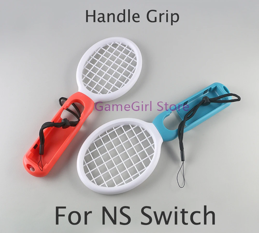 1 par para controlador NS Switch Joy-Con L + R mango de raqueta de tenis izquierdo y derecho con correa de mano