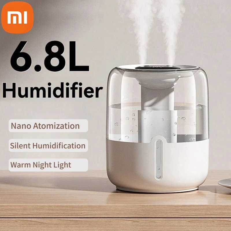 Xiaomi MIJIA 6.8L Large Capacity Humidifier USB Dual Mist For Home Dormitory Office Bedroom Desktop Night Light